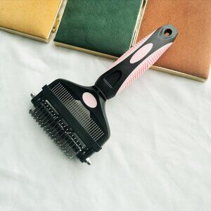 3 In 1 Pet Grooming Brush Dematting Rake Undercoat Comb Deshedding Tool Dog Cat